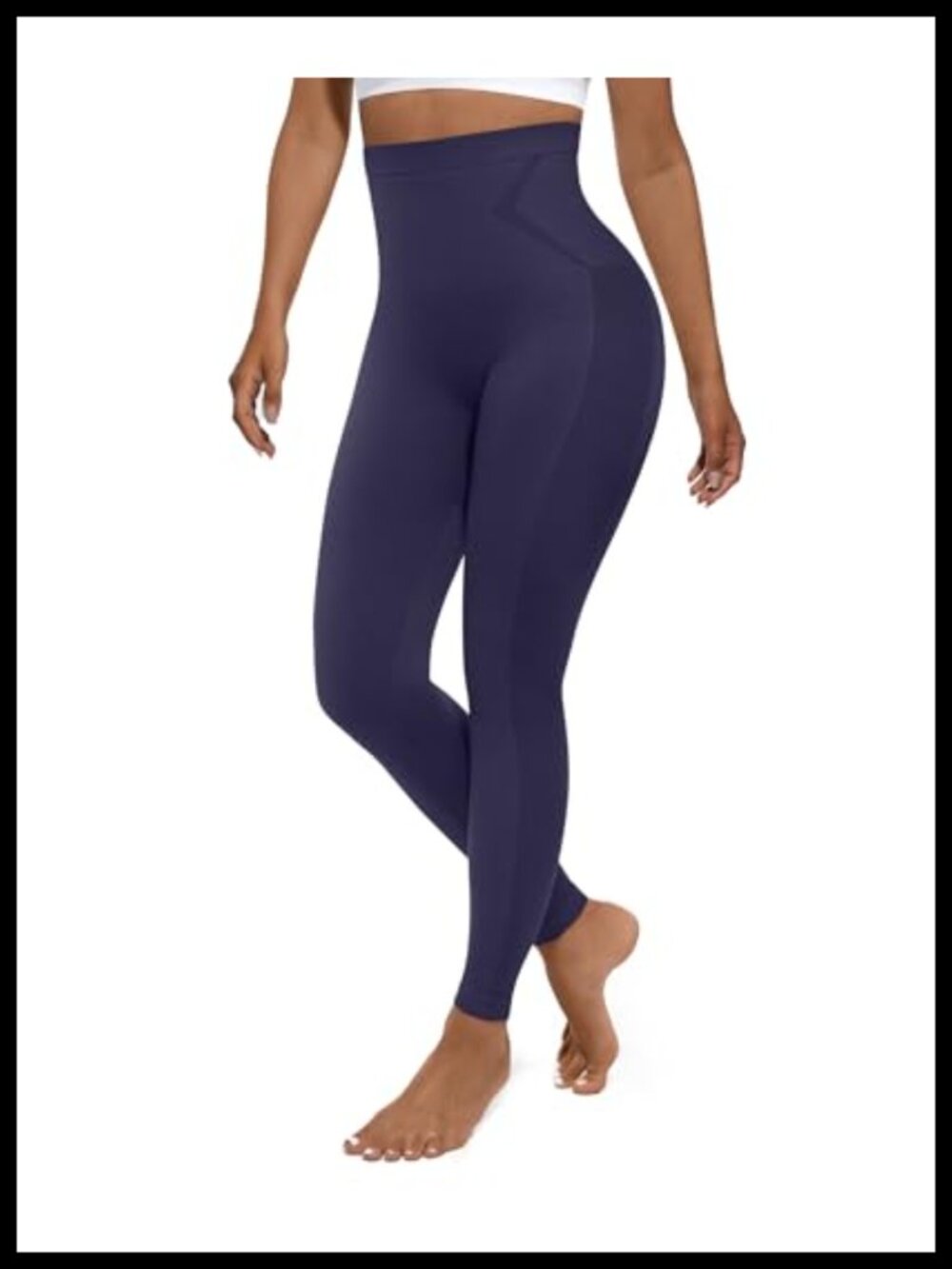 Tummy Control High Waisted Compression Leggings Nylon Spandex Shapewear Gym